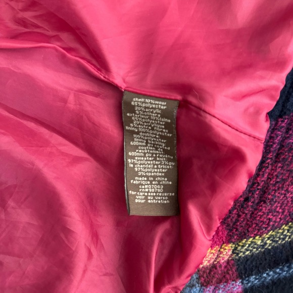 Y2K Dollhouse S Plaid Wool Blend Crop Jacket Utility Soft Grunge Mall Goth Punk - Picture 9 of 12